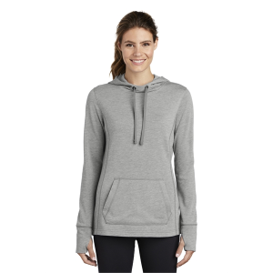 Sport-Tek® Ladies PosiCharge® Tri-Blend Wicking Fleece Hooded Pullover